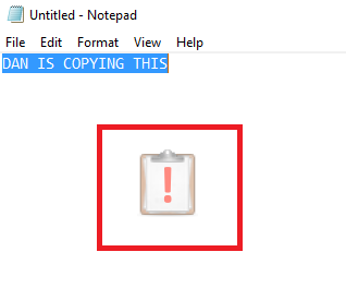 Sepa cuándo Ctrl + C falla al copiar al portapapeles con este notificador Icono del notificador del portapapeles de la aplicación