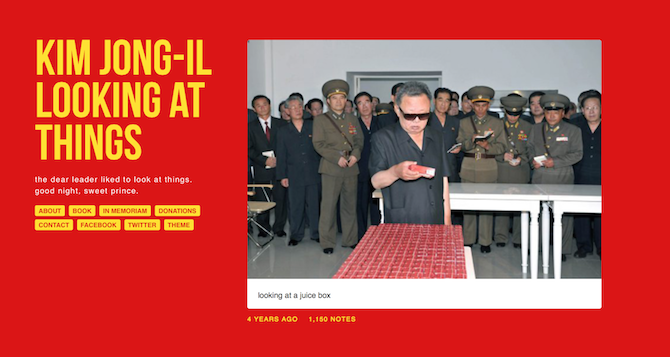 Kim Jong il mirando las cosas