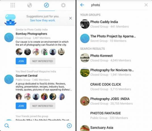 Cómo las redes sociales pueden ayudar a sus objetivos de superación personal Grupos de Facebook Aplicación para Android iPhone 582x500