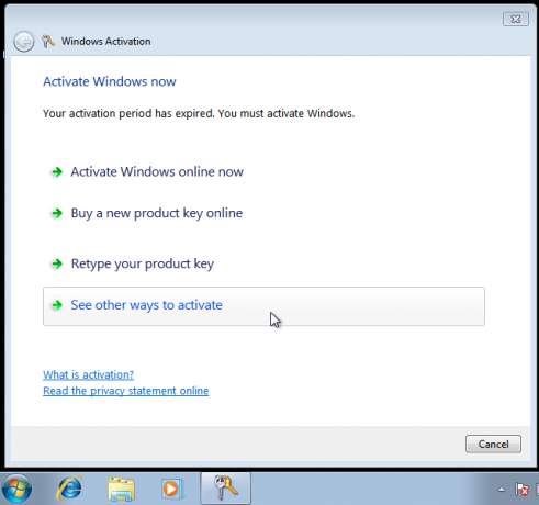 asistente de activación de Windows 7 de otras formas