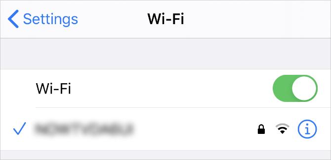 Configuración de red wifi en iPhone