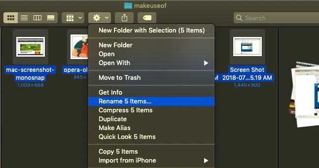 Cambiar el nombre de varios archivos en el buscador de macOS