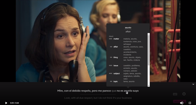 Aprendizaje de idiomas con Netflix