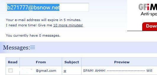 Cinco servicios gratuitos de correo electrónico temporal para evitar el spam 10minutemail2