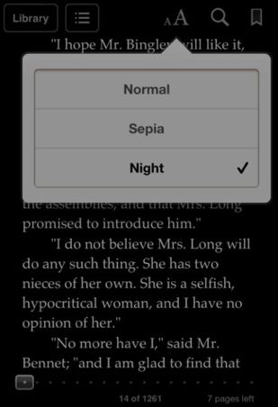 Apple actualiza la aplicación iBook para iOS con modo de lectura nocturna y otras características nuevas [Noticias] ibooksnight
