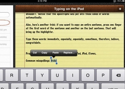 ¿Cómo se escribe en el iPad?