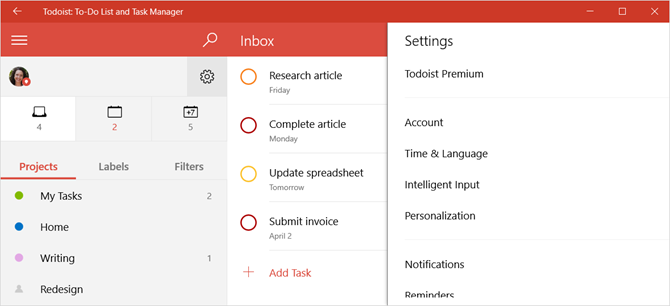 Cómo dejar de cambiar las aplicaciones de tareas (y encontrar la que te encantará) Todoist WindowsApp