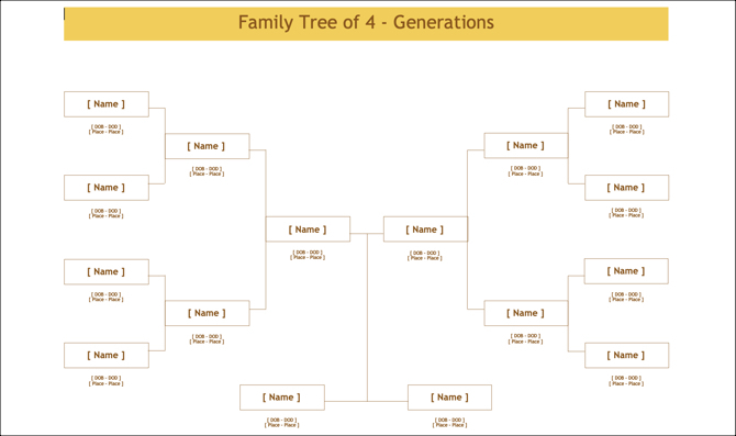 4-Gen Family Tree Template-TemplateNet