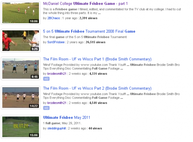 sitio web ultimate frisbee