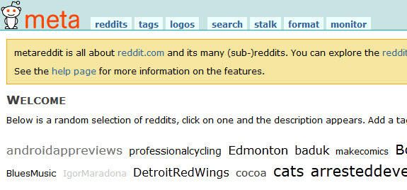 búsqueda de subreddit