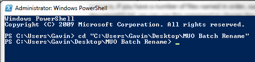 Comando cd de PowerShell Use