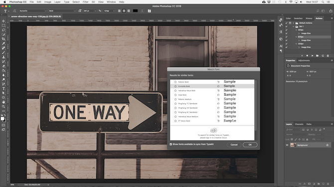 trabajar con texto en photoshop - fuente de photoshop match