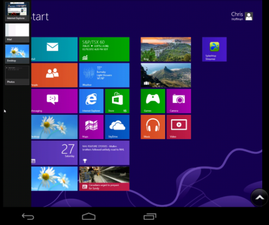 prueba de windows 8 tablet