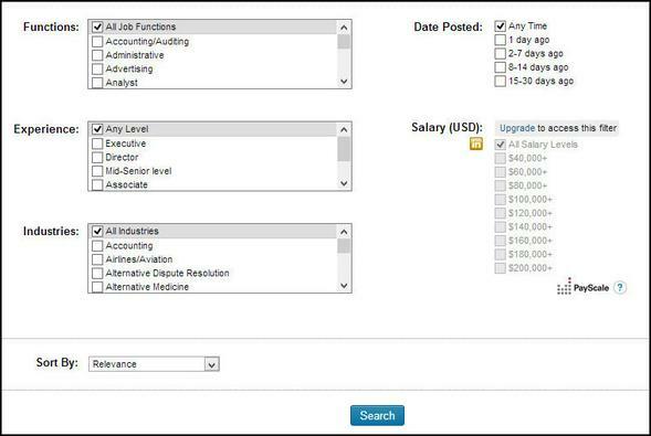 Cómo utilizar LinkedIn para investigar su próximo trabajo Búsqueda avanzada de empleo bottom LinkedIn1